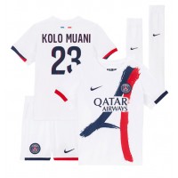 Paris Saint-Germain Randal Kolo Muani #23 Bortedraktsett Barn 2024-25 Kortermet (+ Korte bukser)